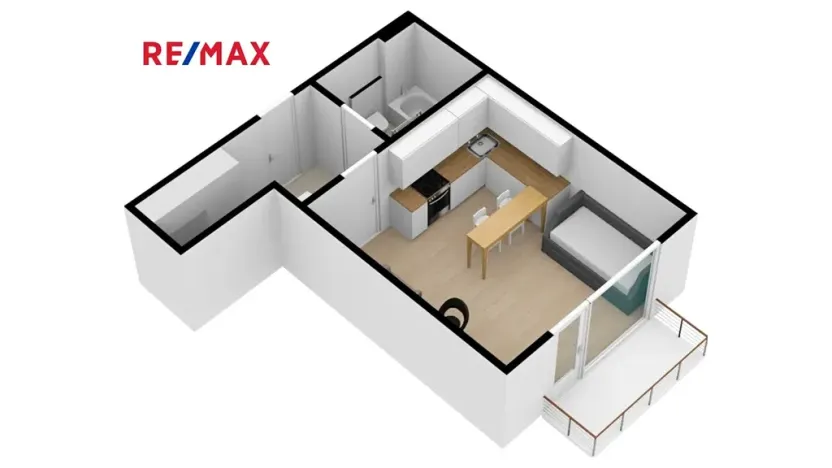 Pronájem bytu 1+kk, Plzeň, V Zahrádkách, 39 m2