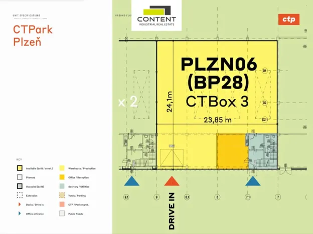 Pronájem skladu, Plzeň - Skvrňany, Ke Karlovu, 737 m2