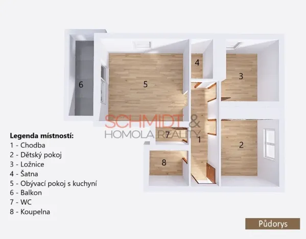 Prodej bytu 3+kk, Hustopeče, Gen. Peřiny, 64 m2