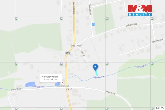 Prodej zahrady, Cheb - Háje, 329 m2