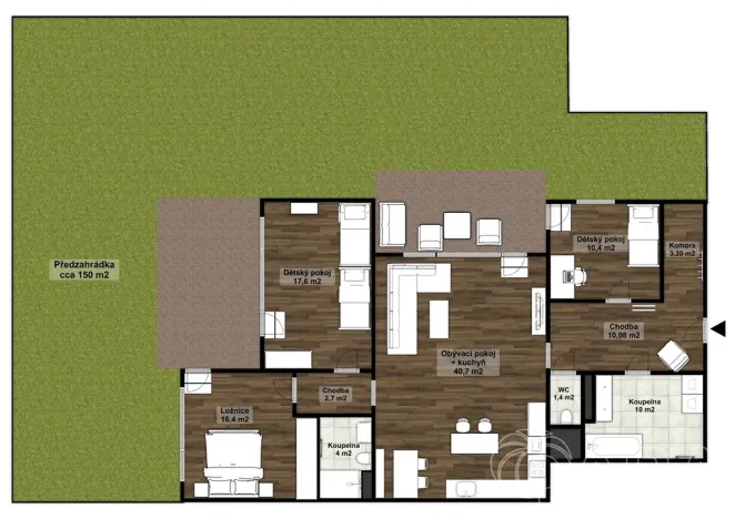 Pronájem bytu 4+kk, Čelákovice, náměstí 5. května, 114 m2