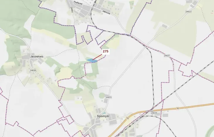 Dražba lesa, Jeviněves, 10319 m2