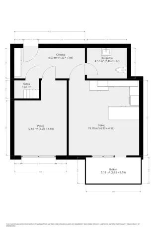 Pronájem bytu 2+kk, Brno - Staré Brno, Ghegova, 51 m2