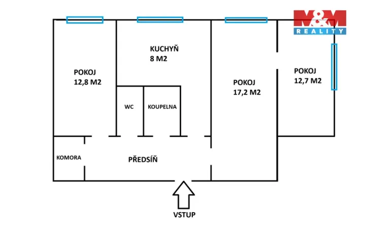 Prodej bytu 3+1, Ostrava - Poruba, Na Robinsonce, 65 m2