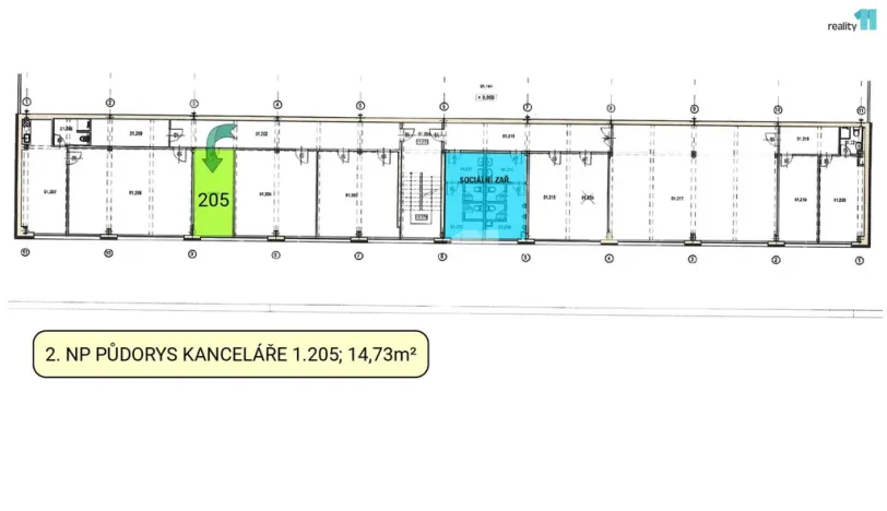 Pronájem kanceláře, Ledeč nad Sázavou, Podolí, 14 m2