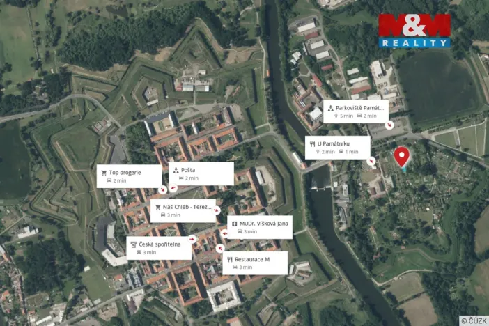 Prodej zahrady, Terezín, Pražská, 458 m2