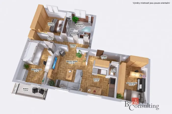 Prodej bytu 4+kk, Liberec - Liberec V-Kristiánov, Stavbařů, 101 m2