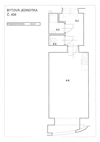Pronájem bytu 1+kk, Praha - Smíchov, Zborovská, 35 m2