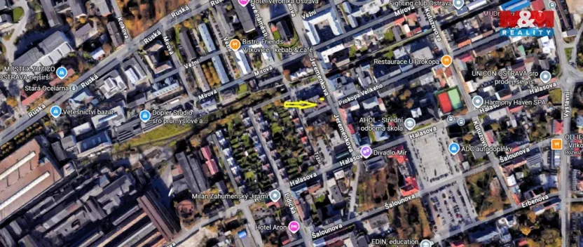 Pronájem bytu 1+kk, Ostrava - Vítkovice, Tržní, 25 m2