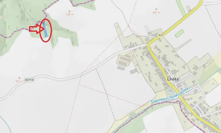 Prodej lesa, Lhota, 1562 m2