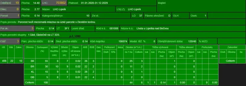 Prodej lesa, Lhota, 1562 m2