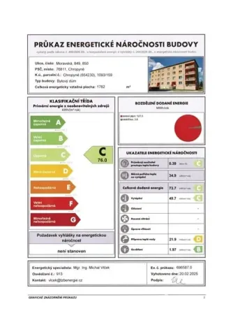 Pronájem bytu 2+kk, Chropyně, Moravská, 47 m2
