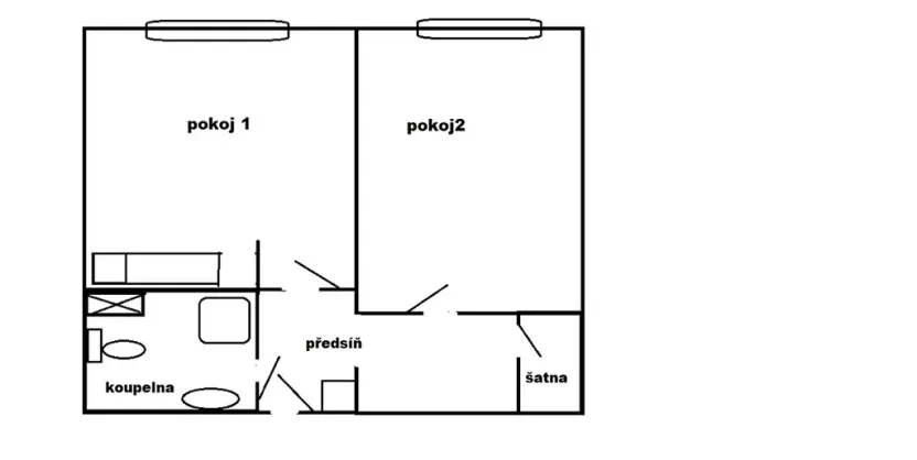 Pronájem bytu 1+1, Teplice, Javorová, 45 m2