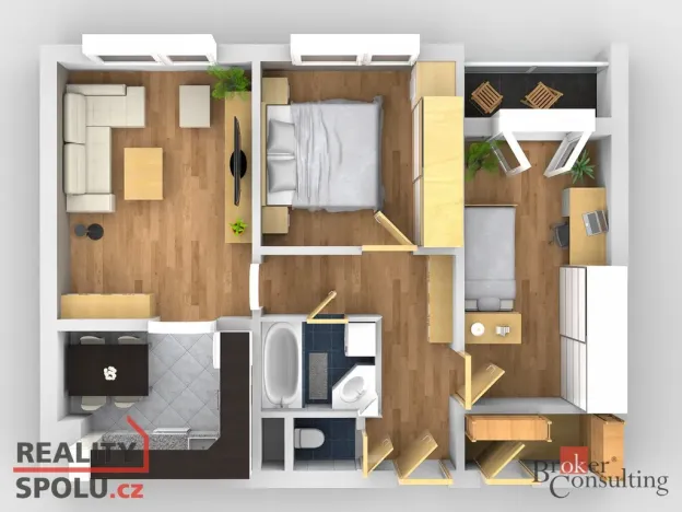 Pronájem bytu 3+kk, Praha - Chodov, Valentova, 63 m2