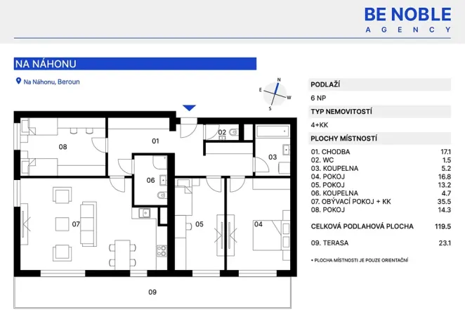 Prodej bytu 4+kk, Beroun, Na Náhonu, 120 m2