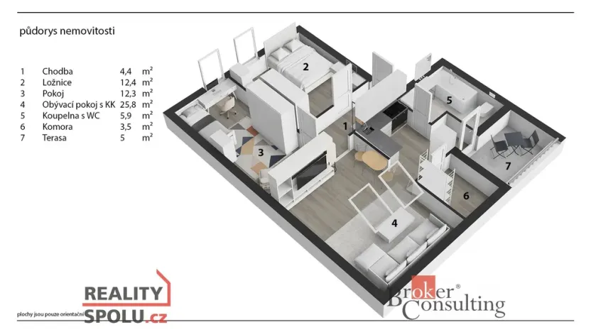 Prodej bytu 3+kk, Sezemice, Nerudova, 65 m2