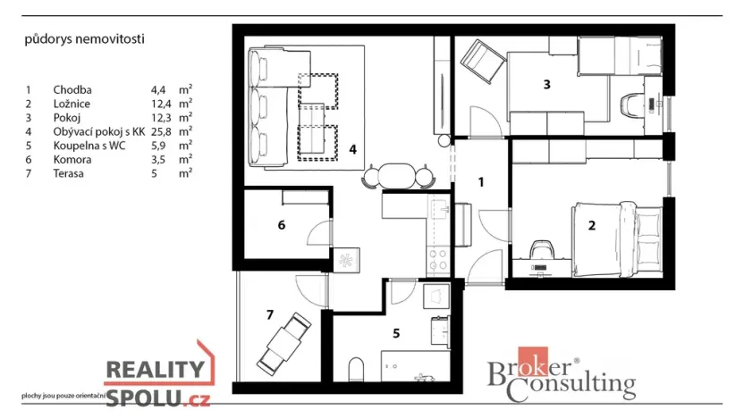 Prodej bytu 3+kk, Sezemice, Nerudova, 65 m2
