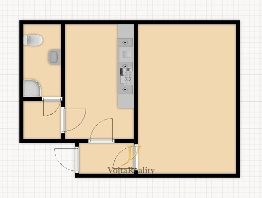 Pronájem bytu 1+1, Olomouc, Bořivojova, 31 m2