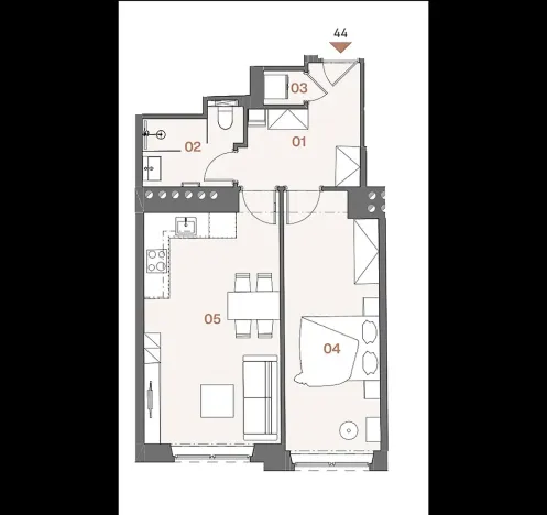 Prodej bytu 2+kk, Praha - Žižkov, Jana Želivského, 50 m2