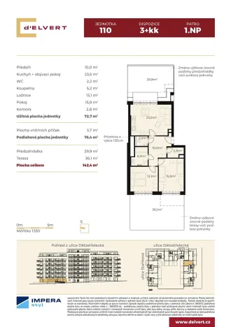 Prodej bytu 3+kk, Brno, Staňkova, 72 m2