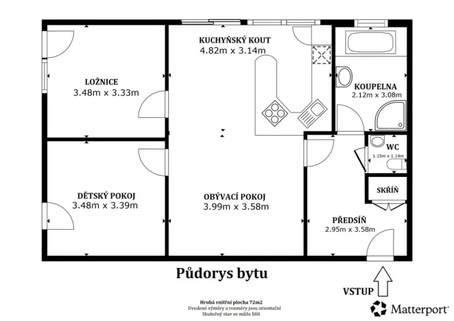 Prodej bytu 3+kk, Líšnice, 74 m2