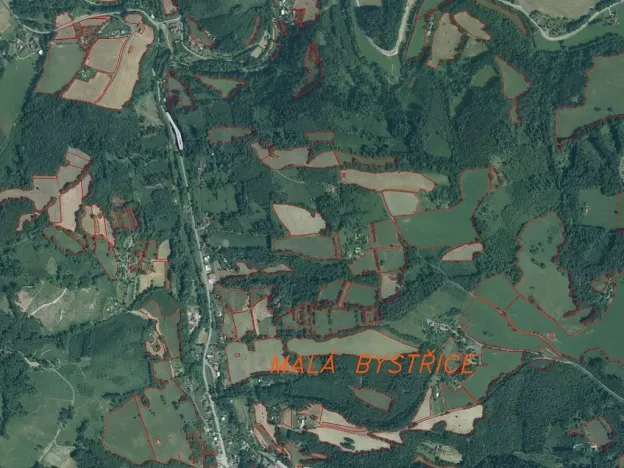 Dražba pozemku, Malá Bystřice, 933 m2