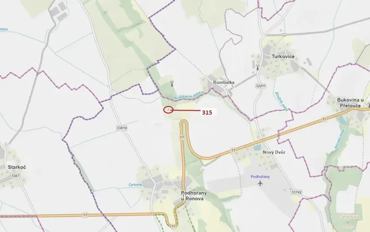 Dražba lesa, Podhořany u Ronova, 129 m2