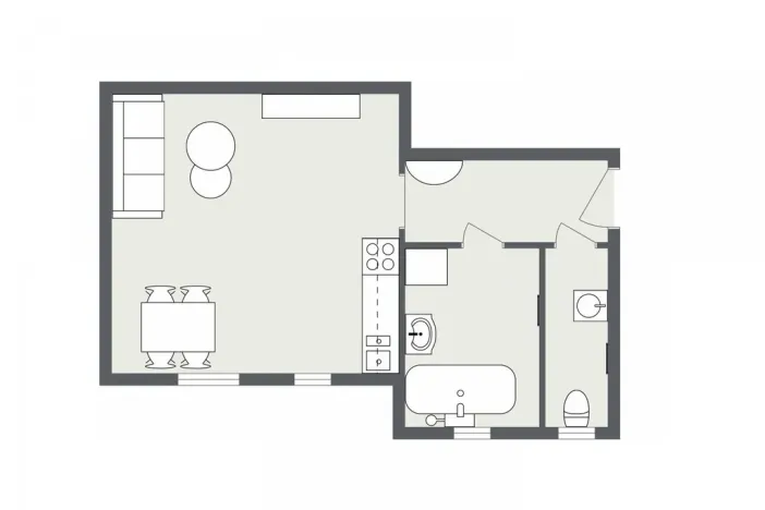 Pronájem bytu 1+kk, Bohumín - Nový Bohumín, Jana Palacha, 38 m2