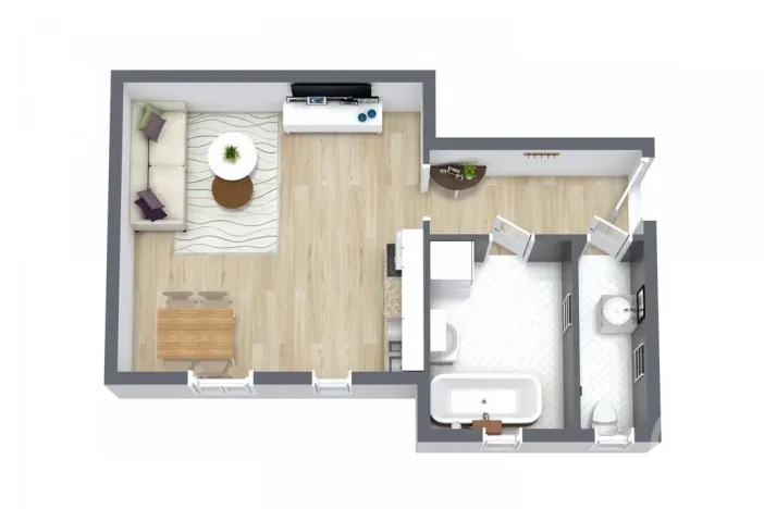 Pronájem bytu 1+kk, Bohumín - Nový Bohumín, Jana Palacha, 38 m2