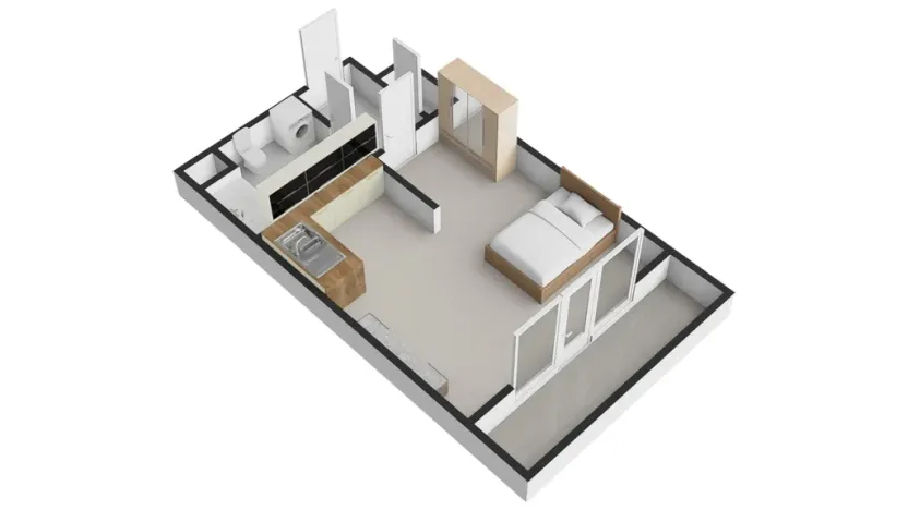 Pronájem bytu 1+kk, Praha - Smíchov, Randova, 40 m2