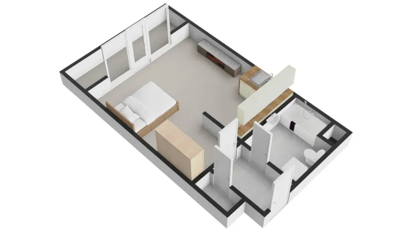 Pronájem bytu 1+kk, Praha - Smíchov, Randova, 40 m2