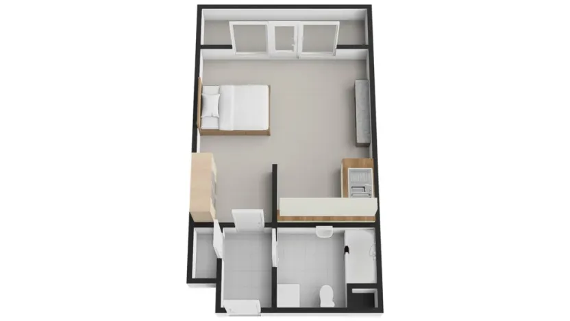 Pronájem bytu 1+kk, Praha - Smíchov, Randova, 40 m2