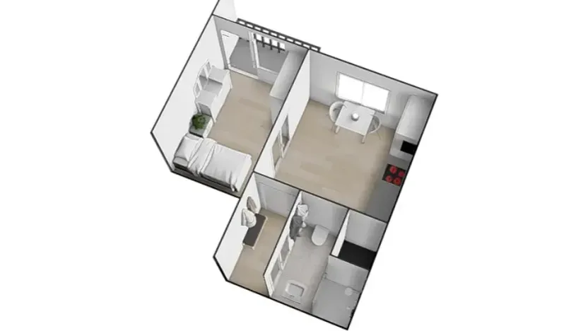 Pronájem bytu 1+1, Brno, Prokofjevova, 36 m2