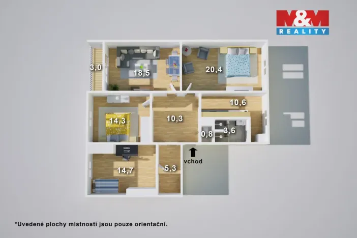 Pronájem bytu 4+1, Krupka - Maršov, Karla Čapka, 101 m2