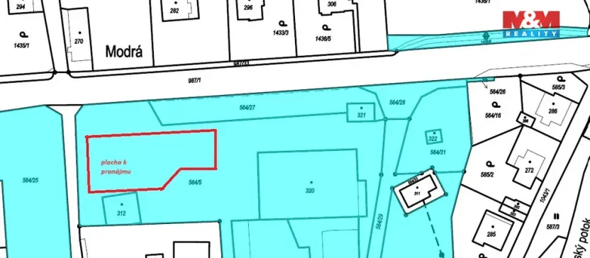 Pronájem komerčního pozemku, Jílové - Modrá, 700 m2