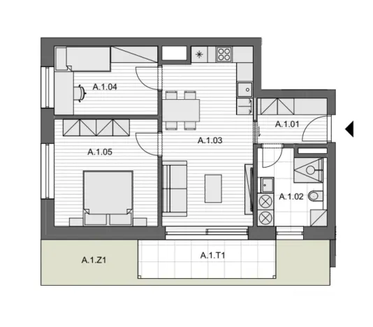 Prodej bytu 3+kk, Brno - Židenice, Jílkova, 58 m2