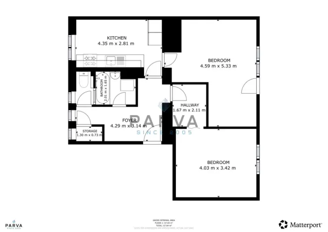Prodej bytu 2+1, Beroun - Beroun-Město, Bezručova, 58 m2