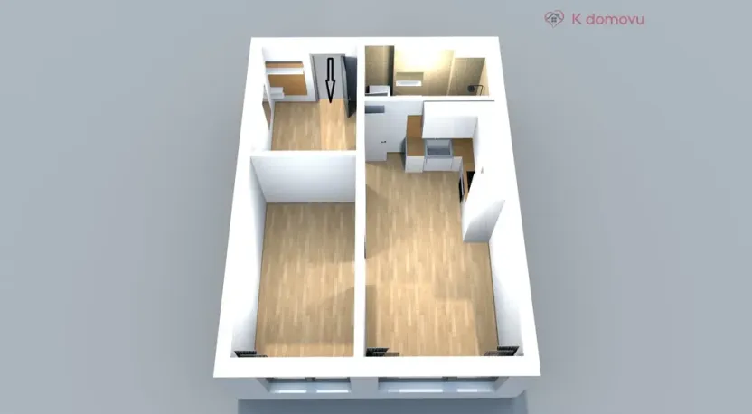 Pronájem bytu 2+kk, Brno - Štýřice, Vídeňská, 47 m2