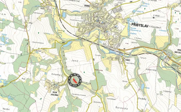 Prodej louky, Přibyslav, 4221 m2