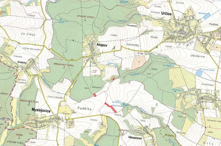 Prodej pole, Určice, 6204 m2