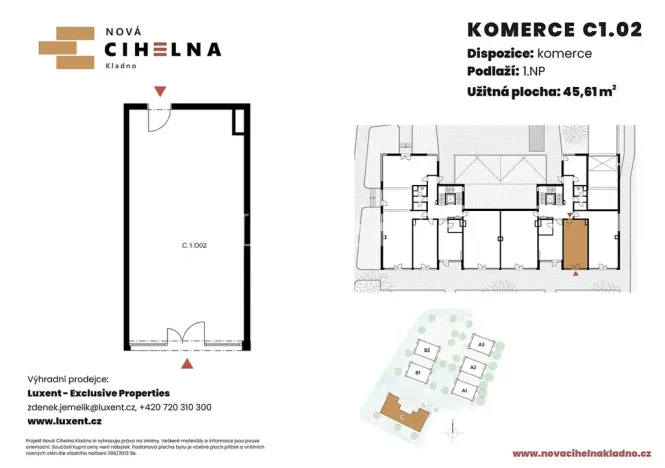 Pronájem kanceláře, Kladno, 46 m2