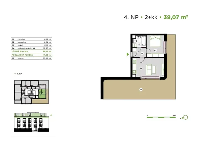 Pronájem bytu 2+kk, Praha - Ďáblice, Oldřichovská, 39 m2
