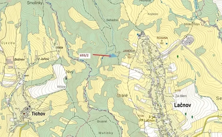 Dražba lesa, Lačnov, 7364 m2
