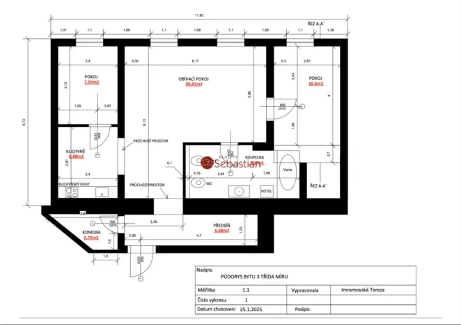 Pronájem kanceláře, Pardubice - Zelené Předměstí, třída Míru, 71 m2