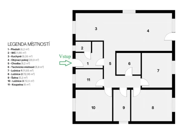 Prodej rodinného domu, Novosedly, 110 m2