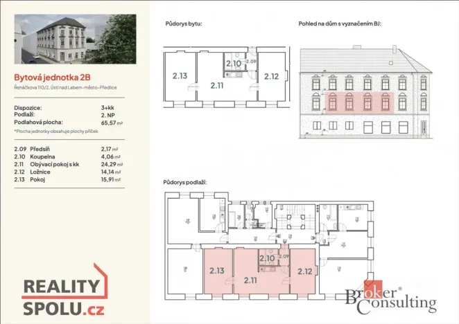 Prodej bytu 3+kk, Ústí nad Labem - Předlice, Řeháčkova, 61 m2
