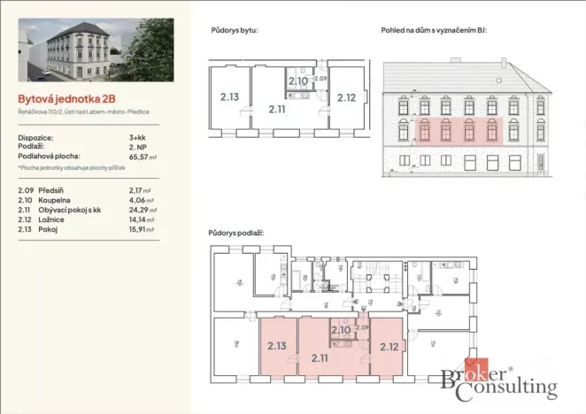 Prodej bytu 3+kk, Ústí nad Labem - Předlice, Řeháčkova, 61 m2