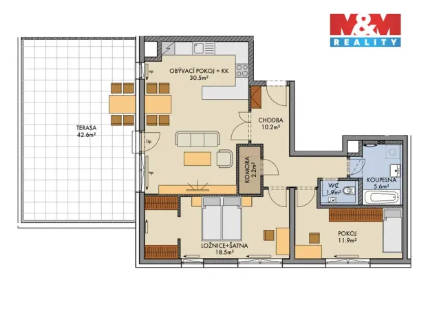 Prodej bytu 3+kk, Praha, Pod Harfou, 127 m2