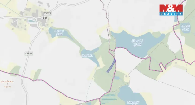 Prodej lesa, Dírná, 6834 m2