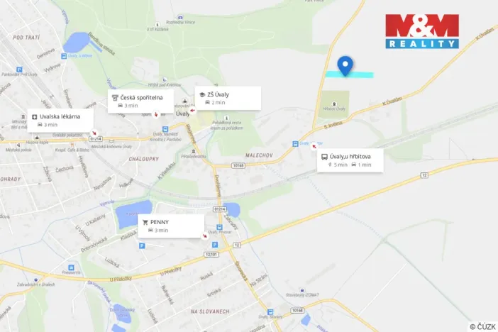 Prodej pole, Úvaly, 5001 m2